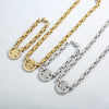 Cutout Stainless Steel Inlaid Zircon Necklace Necklaces - Tophatter Daily Deals