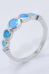 925 Sterling Silver Multi-Opal Ring Opal - Tophatter Daily Deals