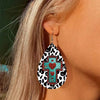 PU Leather Iron Hook Teardrop Earrings Earrings - Tophatter Daily Deals