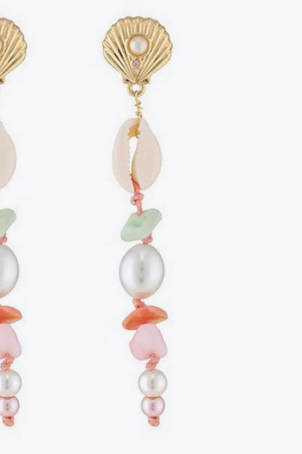Synthetic Pearl Shell Drop Earrings Earrings - Tophatter Daily Deals