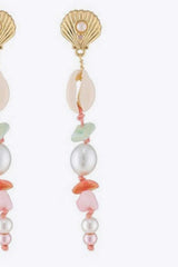 Synthetic Pearl Shell Drop Earrings Earrings - Tophatter Daily Deals