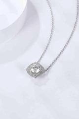 1 Carat Moissanite Flower Shape Pendant Chain Necklace Moissanite - Tophatter Daily Deals