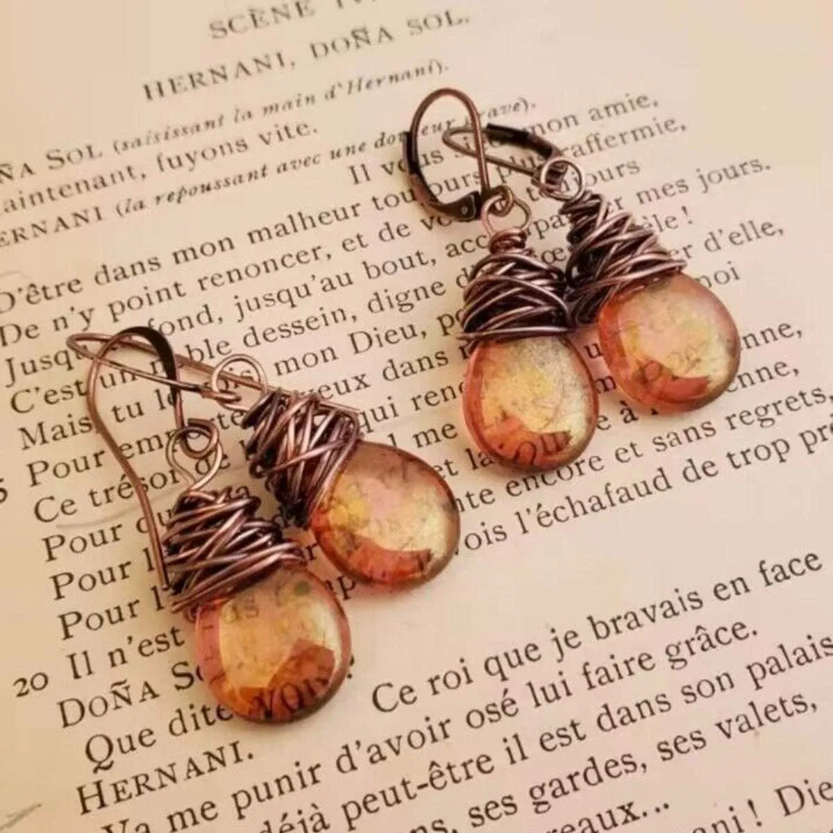 Alloy Gemstone Drop Earrings Ochre One Size Earrings - Tophatter Daily Deals