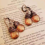 Alloy Gemstone Drop Earrings Ochre One Size Earrings - Tophatter Daily Deals