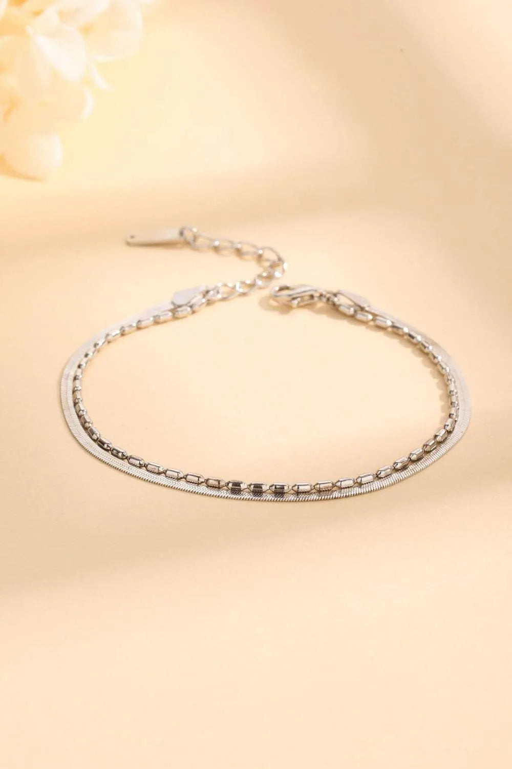 Double-Layered 925 Sterling Silver Bracelet Bracelets - Tophatter Daily Deals