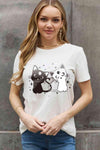 Simply Love Full Size Cats Graphic Cotton Tee Women's T-Shirts - Tophatter Daily Deals