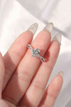 1 Carat Moissanite 925 Sterling Silver Ring Moissanite - Tophatter Daily Deals