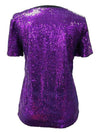 Tiger Sequin Round Neck Short Sleeve T-Shirt Women's T-Shirts - Tophatter Daily Deals