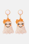 Smiling Ghost Shape Synthetic Pearl Earrings White One Size Earrings - Tophatter Daily Deals