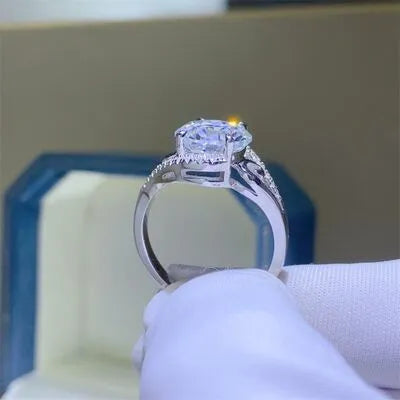 3 Carat Moissanite 925 Sterling Silver Ring Moissanite - Tophatter Daily Deals