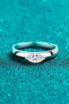 Moissanite Rhodium-Plated Ring Moissanite - Tophatter Daily Deals