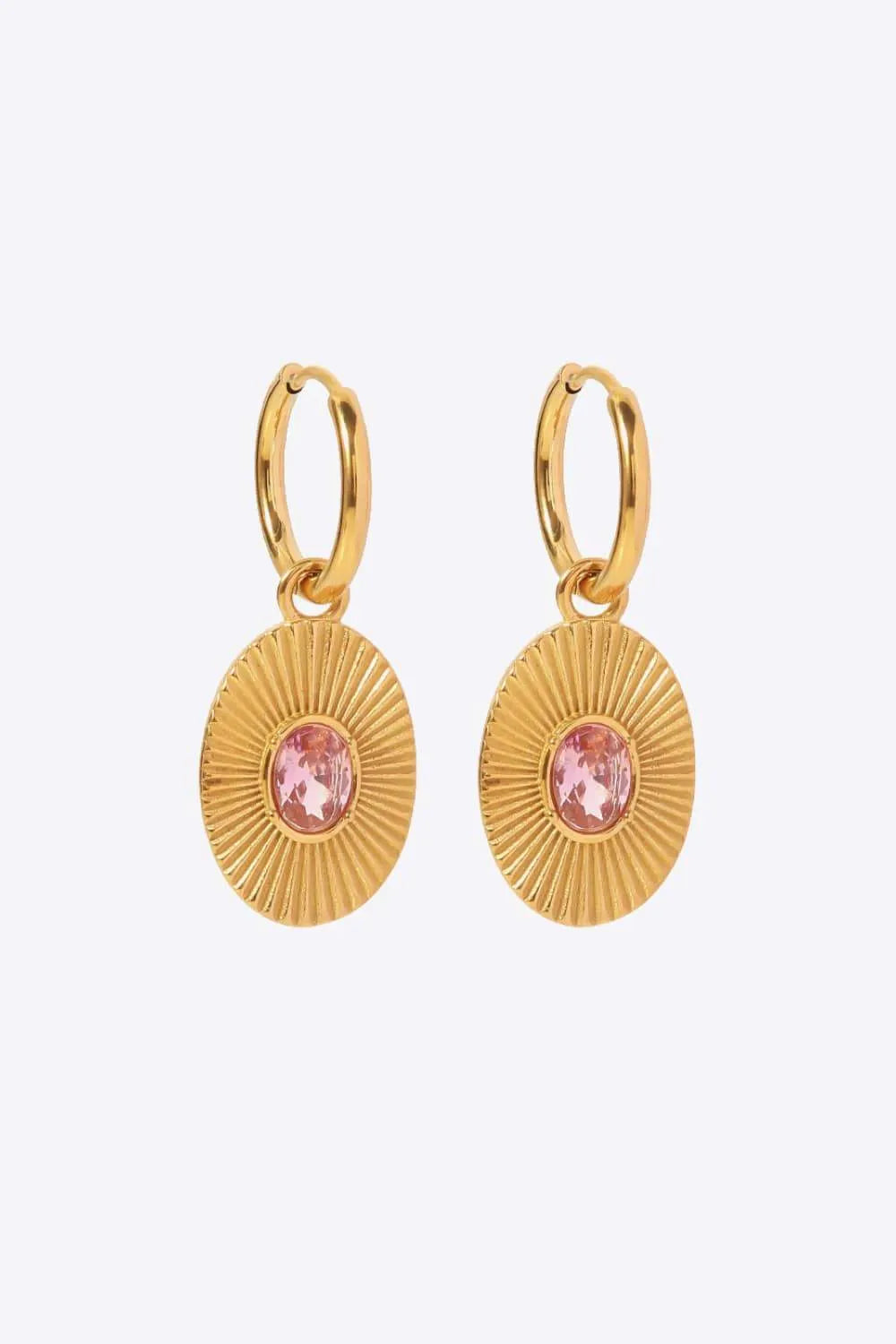 Stainless Steel Oval Dangle Earrings Earrings - Tophatter Daily Deals