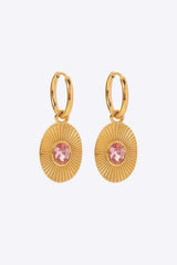 Stainless Steel Oval Dangle Earrings Earrings - Tophatter Daily Deals