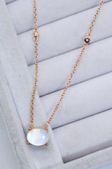 Geometric Moonstone Pendant Necklace Moonstone - Tophatter Daily Deals