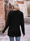 Double Take Buttoned Notched Neck Long Sleeve Top Blouses - Tophatter Daily Deals