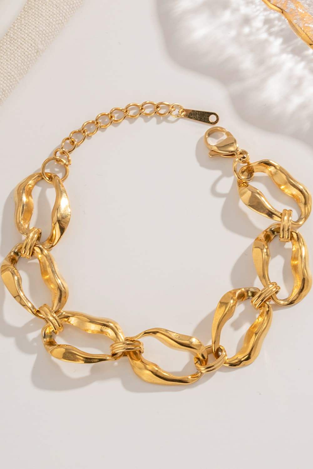 18K Gold-Plated Stainless Steel Bracelet Bracelets - Tophatter Daily Deals