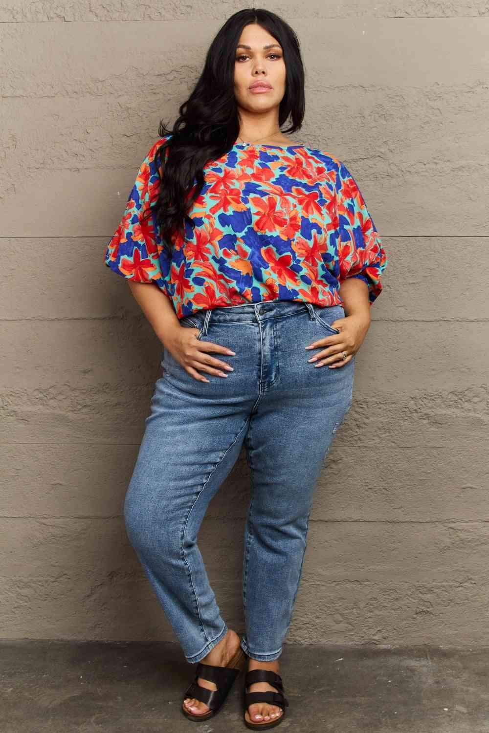 Hailey & Co New Season Plus Size Floral Blouse Blouses - Tophatter Daily Deals