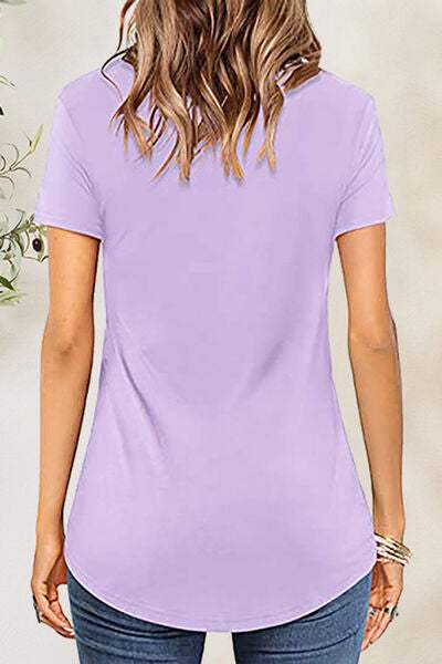 Crisscross Short Sleeve T-Shirt Women's T-Shirts - Tophatter Daily Deals