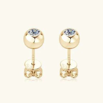 Moissanite 925 Sterling Silver Stud Earrings Moissanite - Tophatter Daily Deals