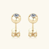 Moissanite 925 Sterling Silver Stud Earrings Moissanite - Tophatter Daily Deals