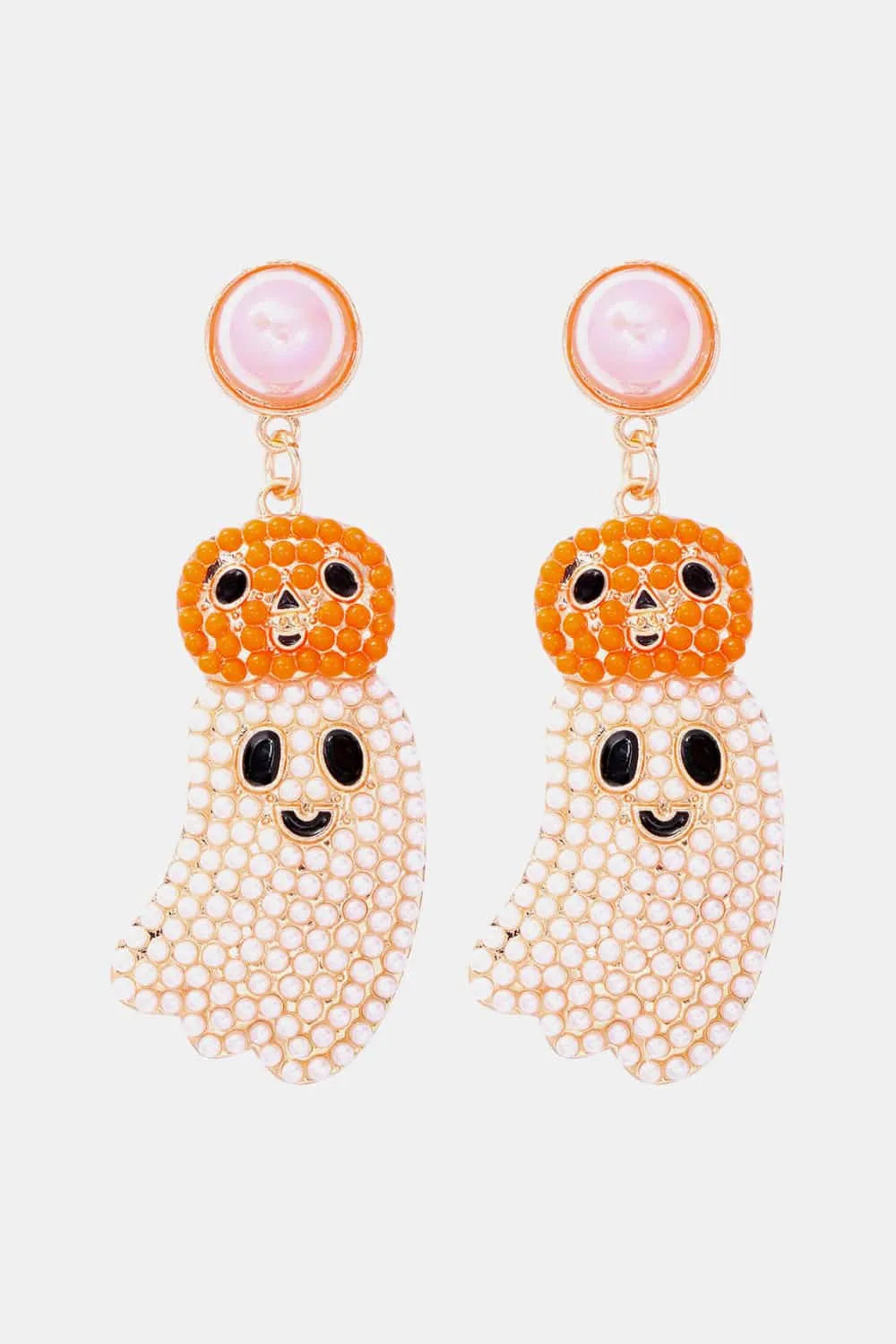 Halloween Ghost Shape Dangle Earrings White One Size Earrings - Tophatter Daily Deals