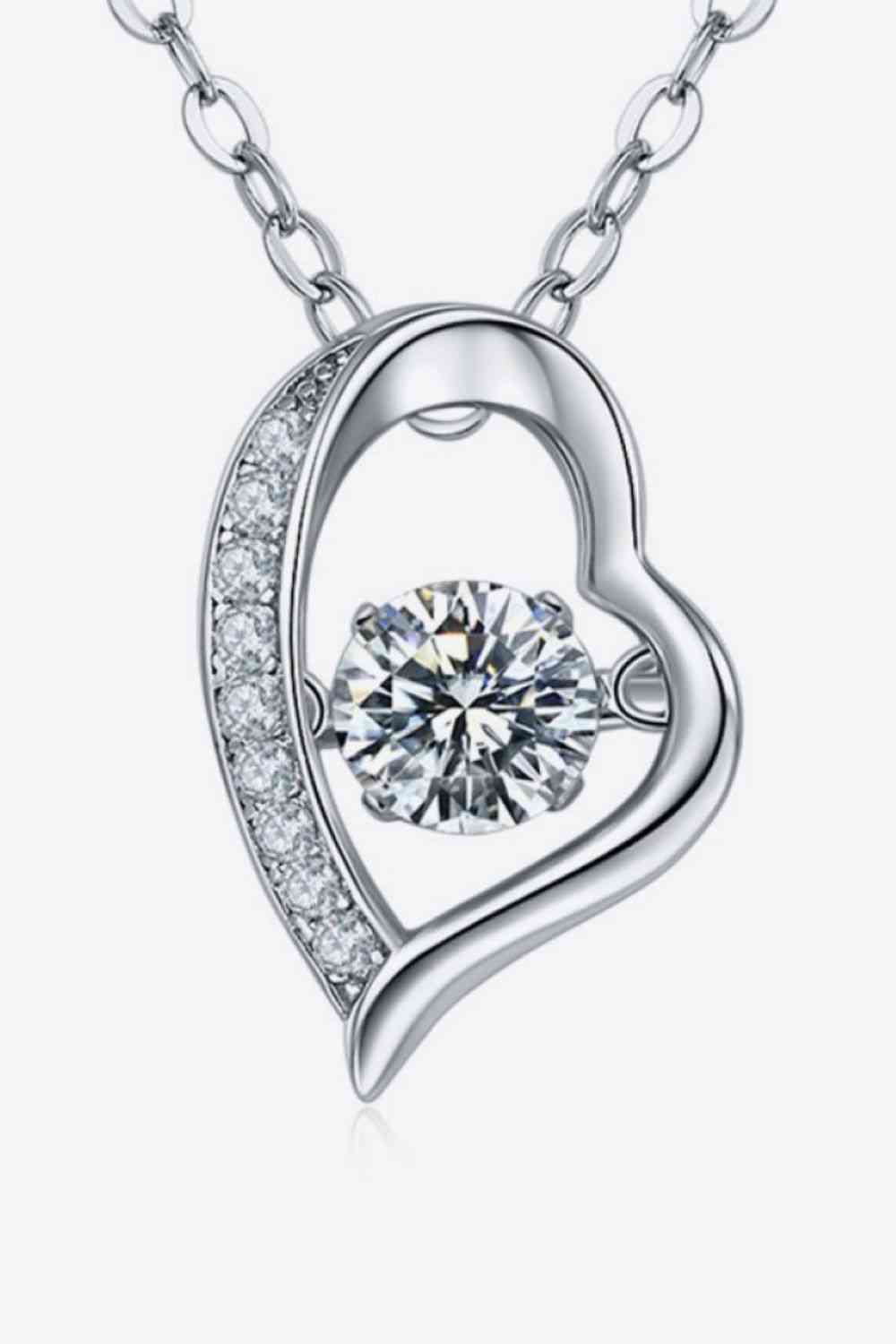 925 Sterling Silver Moissanite Pendant Necklace Moissanite - Tophatter Daily Deals