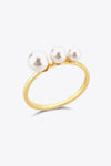 Pearl 925 Sterling Silver Ring Gold Rings - Tophatter Daily Deals