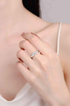 Moissanite Rhodium-Plated Ring Moissanite - Tophatter Daily Deals