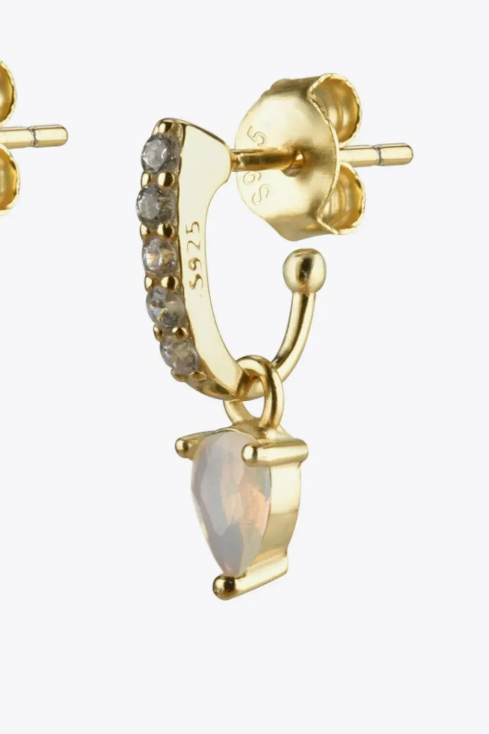 Opal 925 Sterling Silver Drop Earrings Earrings - Tophatter Daily Deals