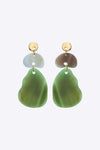 All Your Love Dangle Earrings Green One Size Earrings - Tophatter Daily Deals