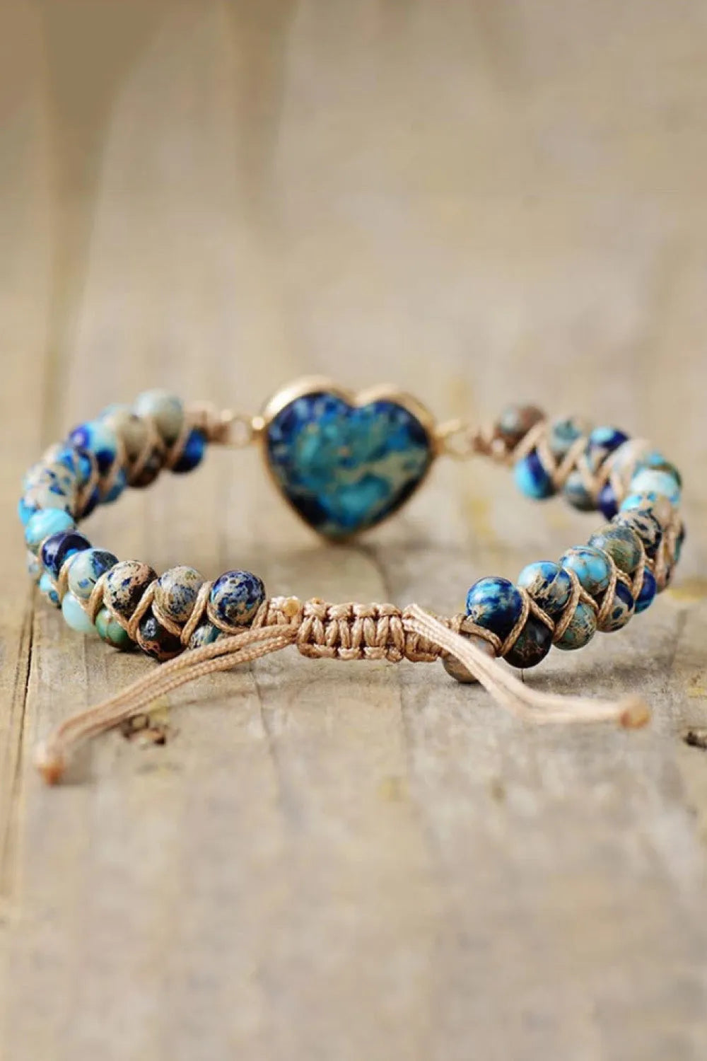 Handmade Heart Shape Natural Stone Bracelet Bracelets - Tophatter Daily Deals