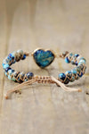 Handmade Heart Shape Natural Stone Bracelet Bracelets - Tophatter Daily Deals