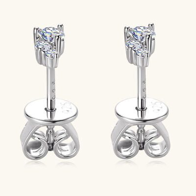 925 Sterling Silver Moissanite Stud Earrings Moissanite - Tophatter Daily Deals