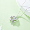 Moissanite 925 Sterling Silver Bow & Heart Necklace Moissanite - Tophatter Daily Deals