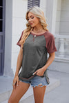 Round Neck Short Sleeve T-Shirt Women's T-Shirts - Tophatter Daily Deals