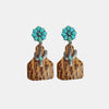 Turquoise Cactus Dangle Earrings Earrings - Tophatter Daily Deals