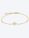 A To F Zircon 925 Sterling Silver Bracelet B-Gold One Size Bracelets - Tophatter Daily Deals