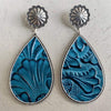 Alloy Teardrop Earrings Peacock Blue One Size Earrings - Tophatter Daily Deals