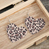 Heart Alloy Drop Earrings Leopard One Size Earrings - Tophatter Daily Deals