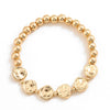 Gold-Plated Alloy Bead Bracelet Bracelets - Tophatter Daily Deals