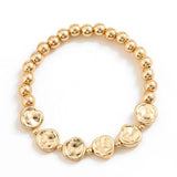 Gold-Plated Alloy Bead Bracelet Bracelets - Tophatter Daily Deals