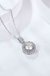 2 Carat Moissanite Round Pendant Necklace Moissanite - Tophatter Daily Deals