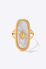 Natural Stone Copper Ring White One Size Rings - Tophatter Daily Deals