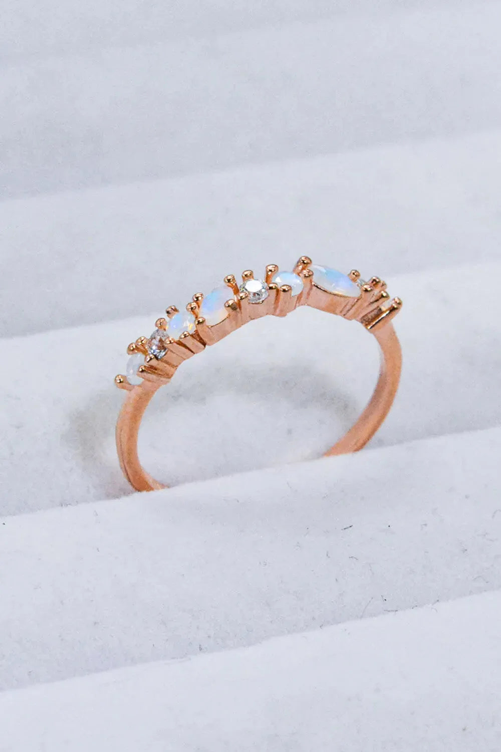 Moonstone and Zircon Decor Ring Moonstone - Tophatter Daily Deals
