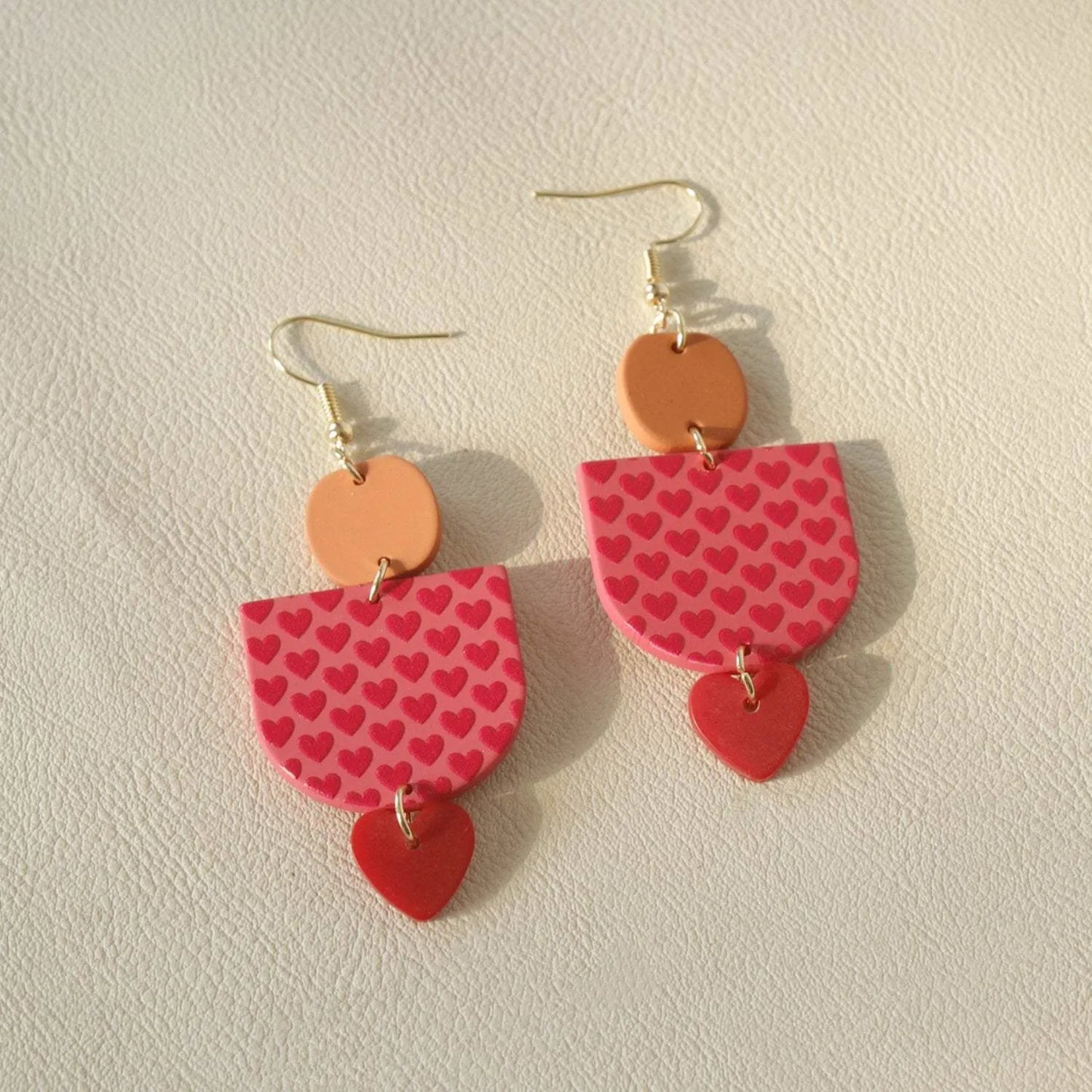 Geometric Acrylic Dangle Earrings Deep Rose One Size Earrings - Tophatter Daily Deals