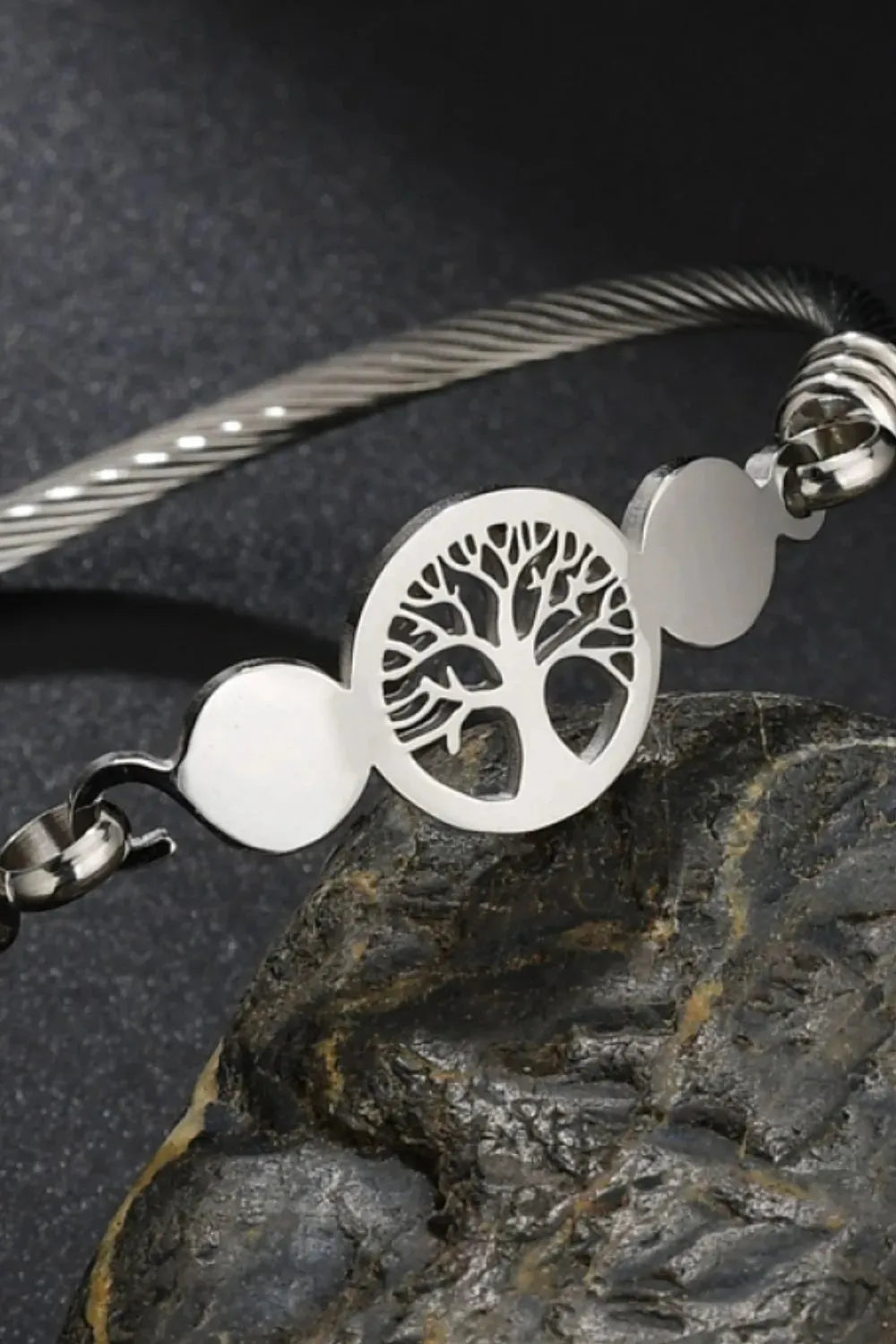 Twisted Stainless Steel Cable Bracelet Bracelets - Tophatter Daily Deals