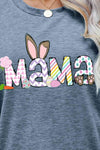 Easter MAMA Graphic Round Neck T-Shirt Women's T-Shirts - Tophatter Daily Deals