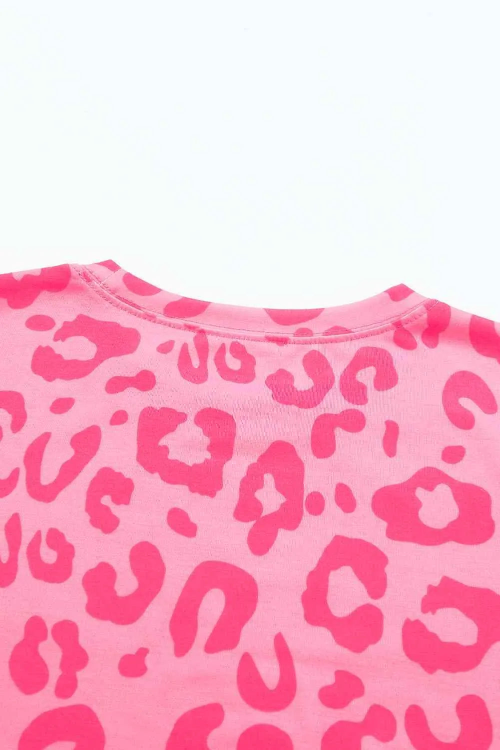 Leopard Round Neck Tee Women's T-Shirts - Tophatter Daily Deals