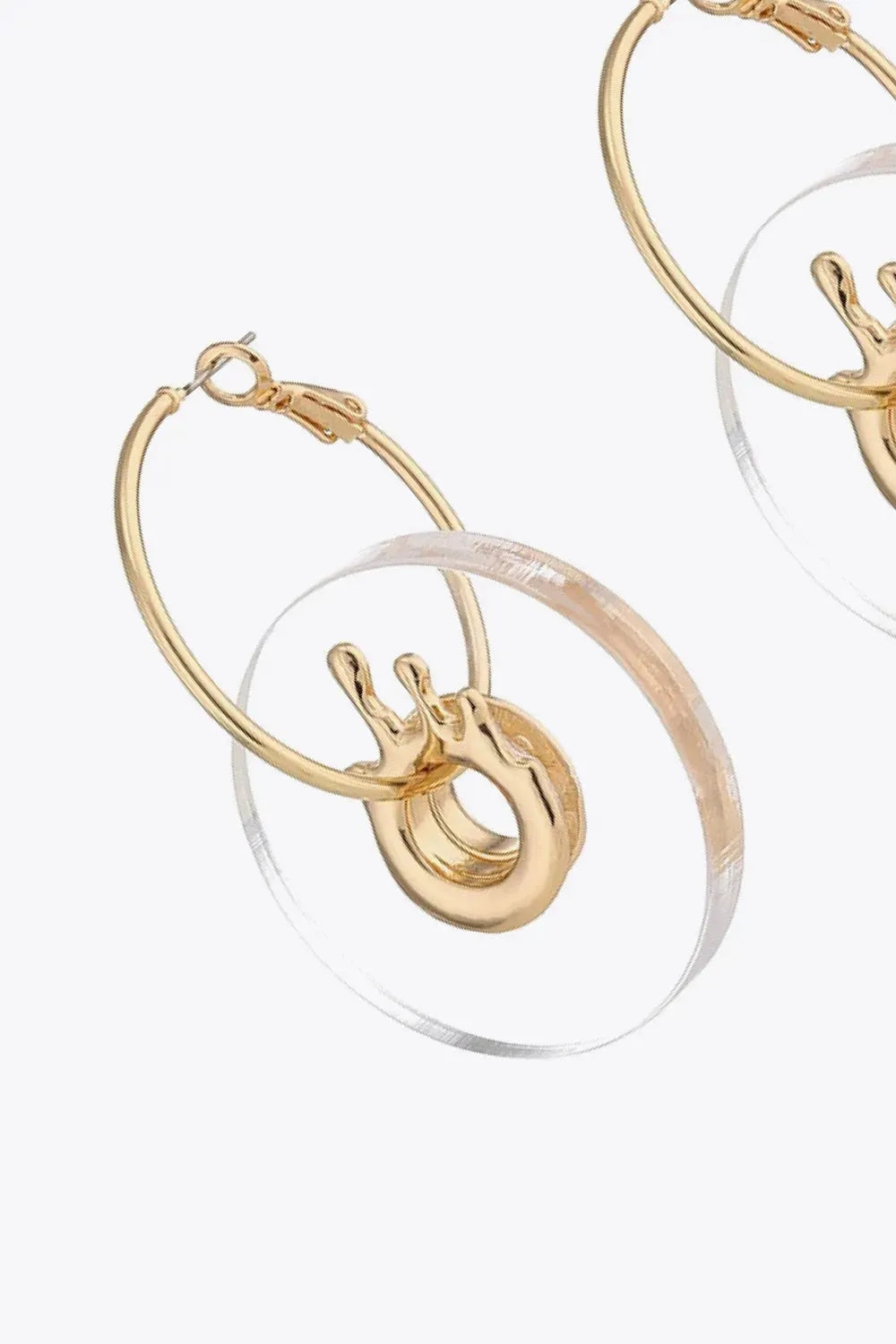 Contrast Hoop Drop Earrings Earrings - Tophatter Daily Deals