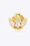925 Sterling Silver Zircon Decor Stud Earrings Earrings - Tophatter Daily Deals